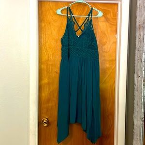 Asymmetrical Dress With Crochet Detail